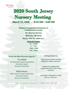2020 South Jersey Nursery Meeting