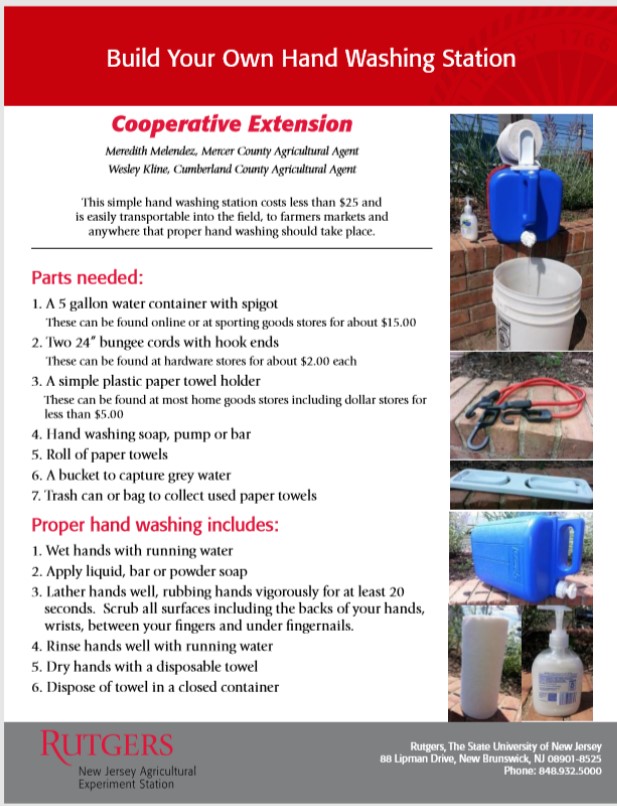 Build Your Own Handwashing Station — Plant & Pest Advisory