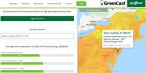 webshot Syngenta GreenCast Soil Temp for NJ