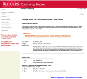 2020 Tree Fruit Production Guide webpage