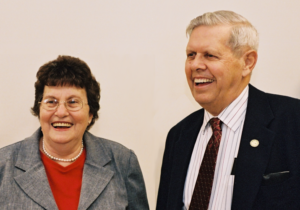 Two people in dress clothes