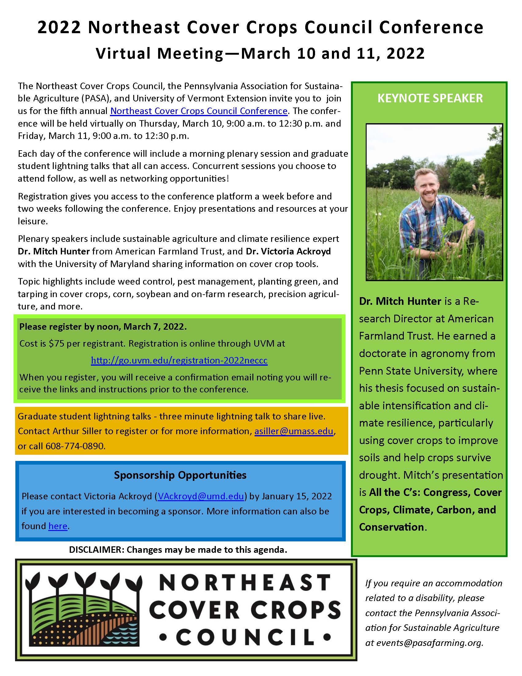2022 Northeast Cover Crops Council Conference