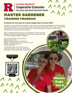 Rutgers Master Gardener 2025 Registration