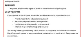 Flyer for a farm safety needs assessment.